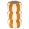 VASE CÉRAMIQUE NEYA BOMBÉ RAYURES 21CM