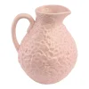 VASE CÉRAMIQUE RELIEF FLEUR 15.6X14X18.5CM ROSE