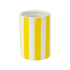 VASE CYLINDRIQUE CÉRAMIQUE 9.5X13.5CM JAUNE
