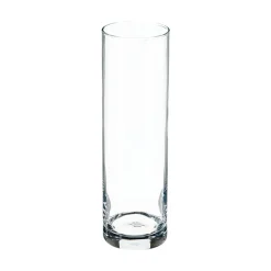 VASE CYLINDRIQUE VERRE Ø8CM 26CM TRANSPARENT