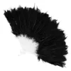 ÉVENTAIL FLAPPER CHARLESTON ANNÉES 20 23CM NOIR