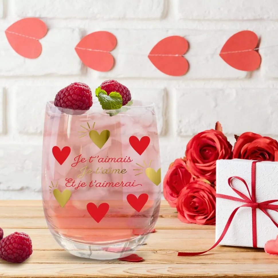 VERRE ROND TRANSPARENT ROMANTIQUE CUR