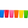 6 VERRES GOBELET PLASTIQUE INCASSABLE 33CL MULTI